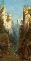 View of Ojcow Castle Ojcow upon Pradnik